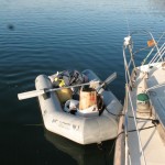 Loading supplies with the old "deflatable" dinghy