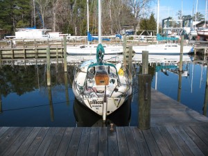 Sirocco at Deaton's yard in Oriental, NC